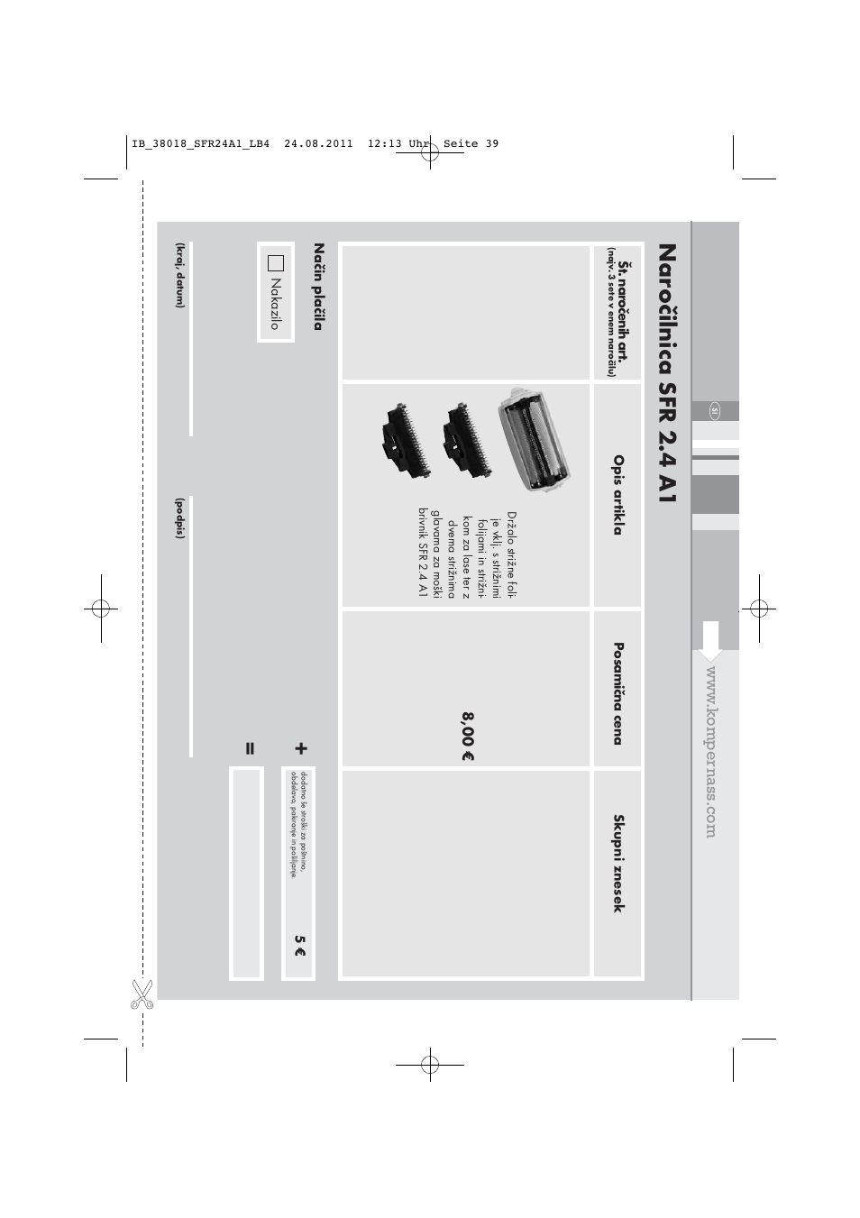 Nar očilnica sfr 2.4 a1 | Silvercrest SFR 2.4 A1 User Manual | Page 41 / 62
