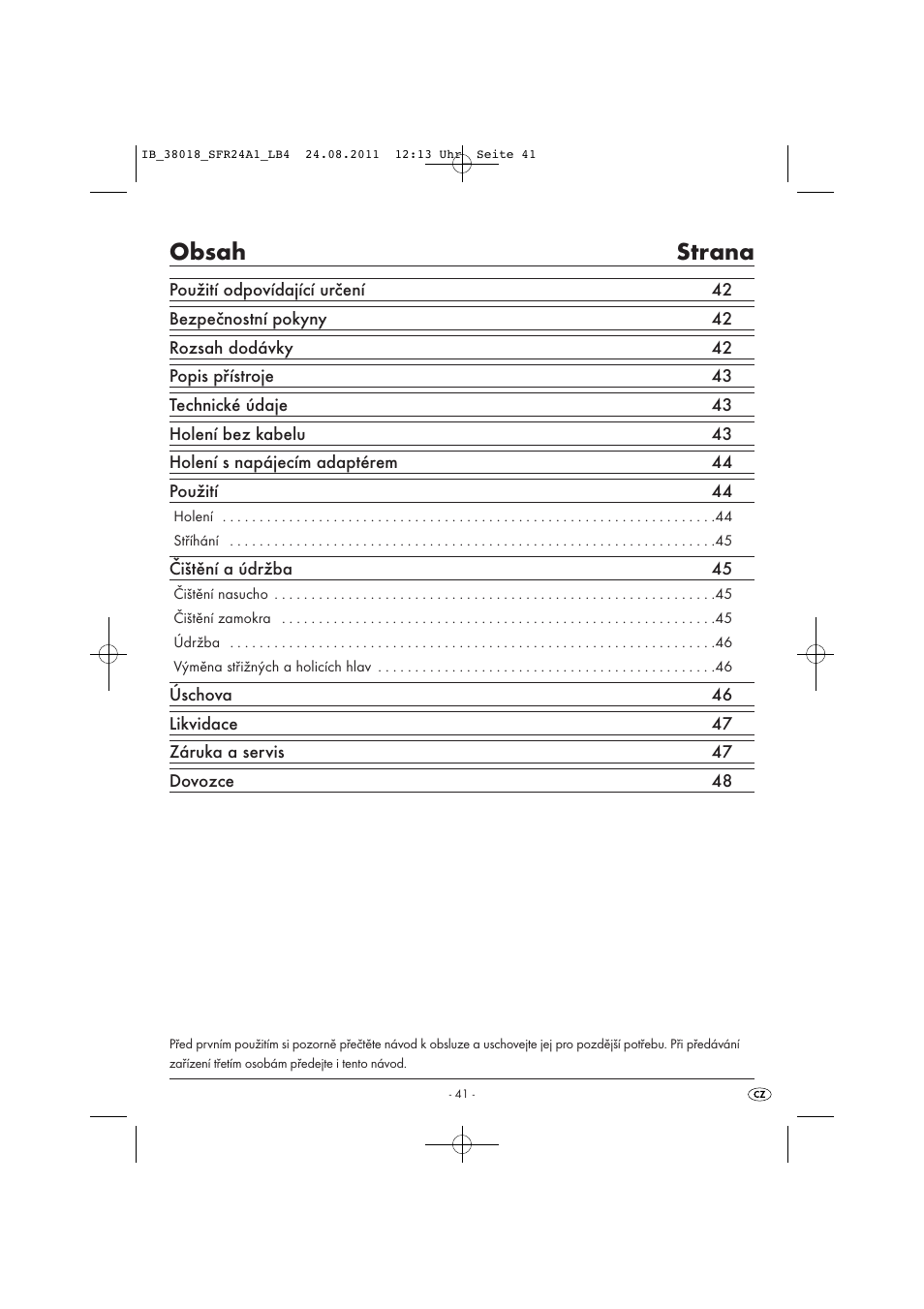 Silvercrest SFR 2.4 A1 User Manual | Page 43 / 62