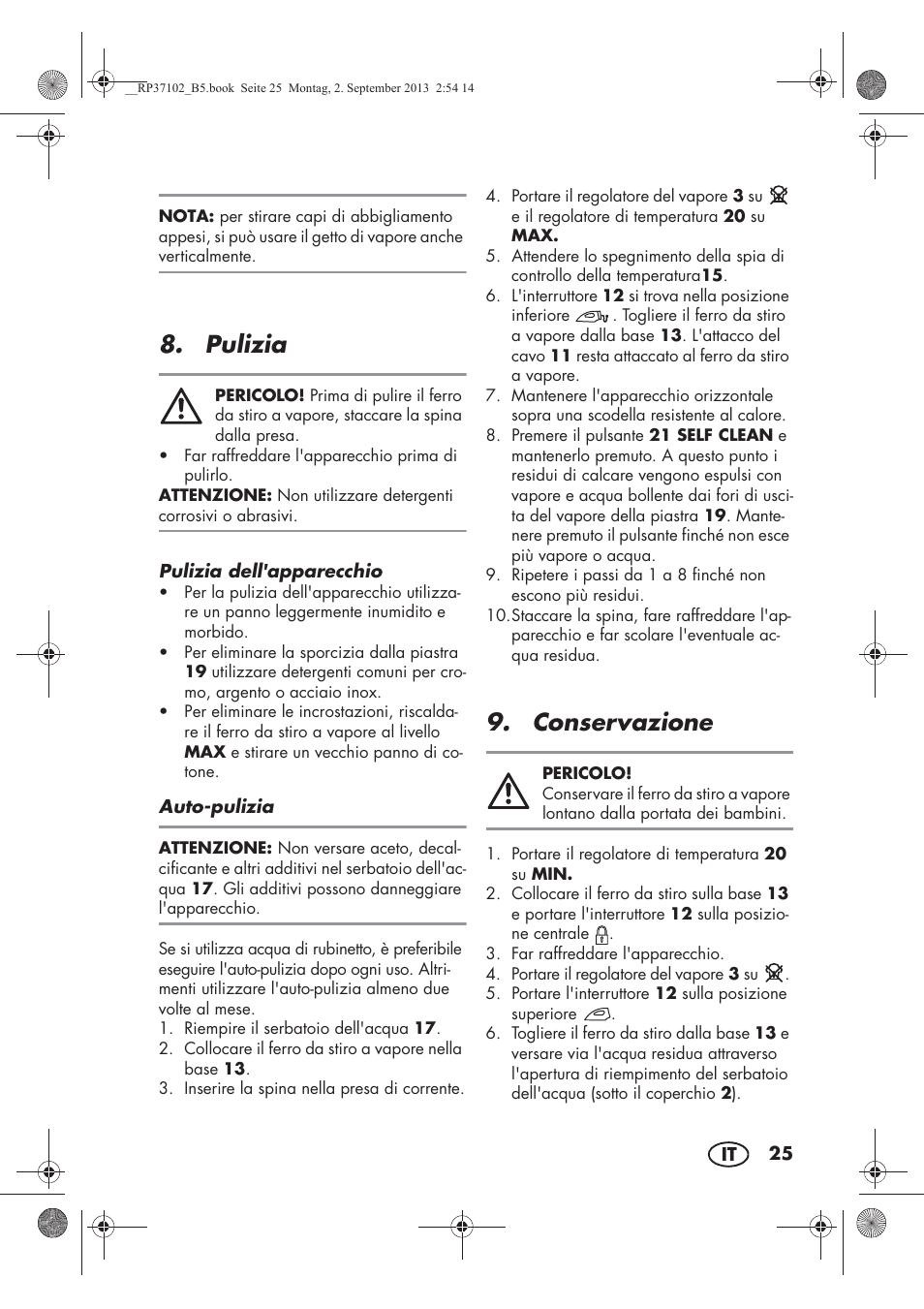 Pulizia, Conservazione | Silvercrest SDBK 2400 C2 User Manual | Page 27 / 74
