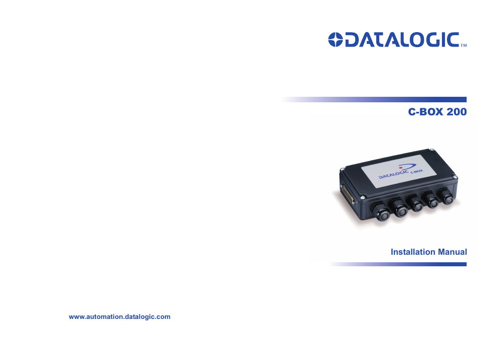 Datalogic Scanning C-BOX 200 User Manual | 28 pages