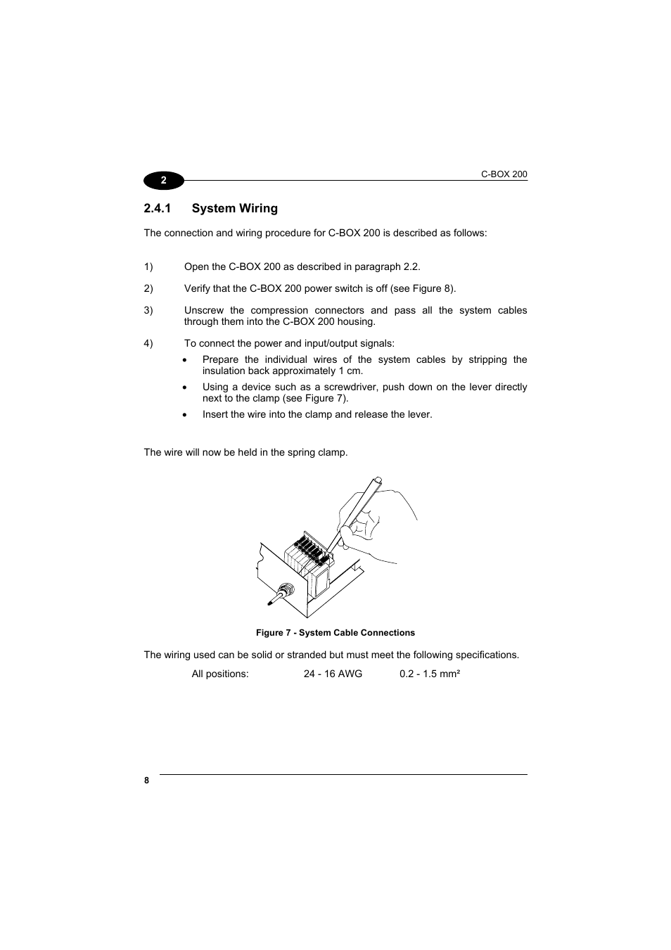 System wiring | Datalogic Scanning C-BOX 200 User Manual | Page 16 / 28