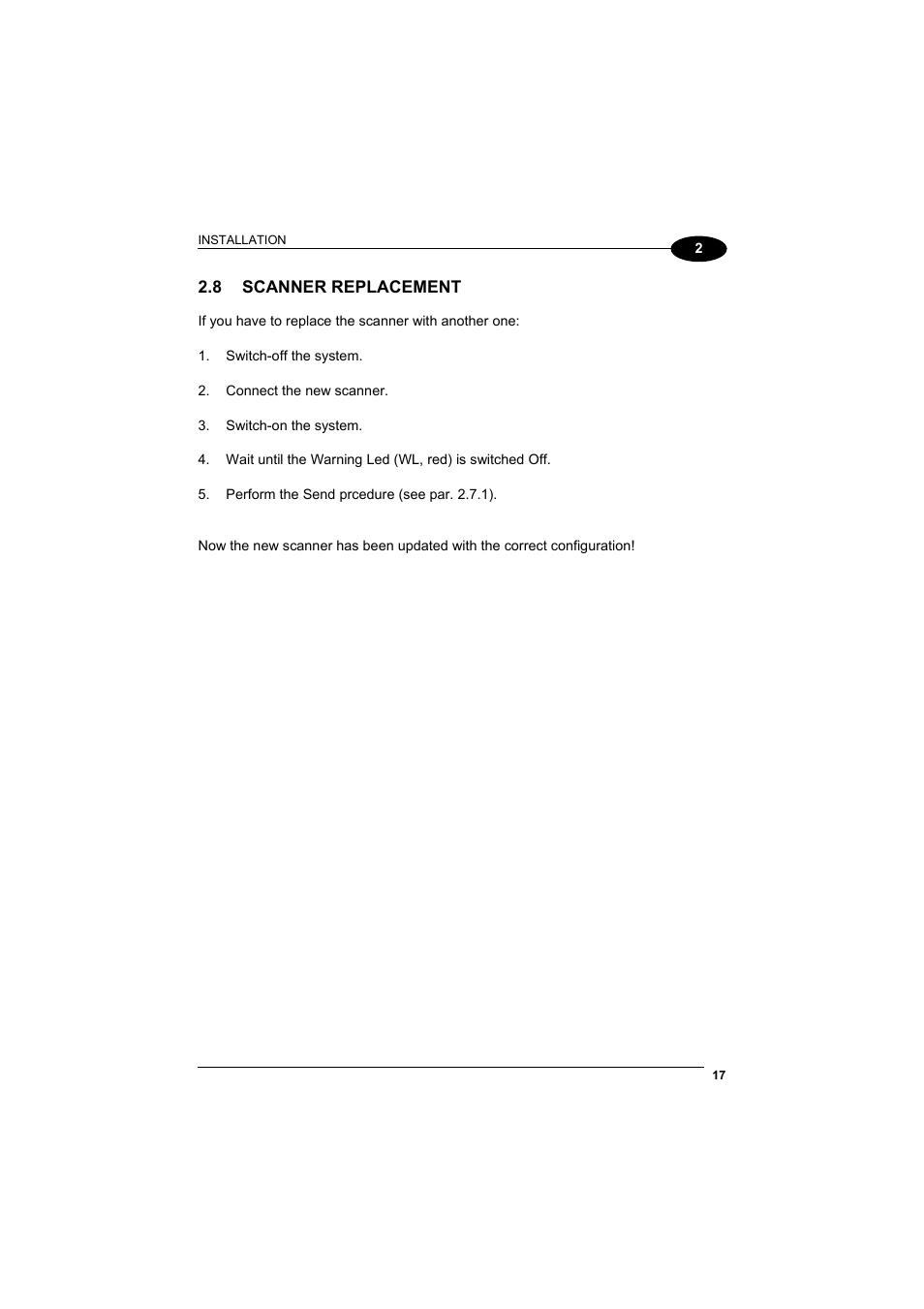 Scanner replacement | Datalogic Scanning C-BOX 200 User Manual | Page 25 / 28