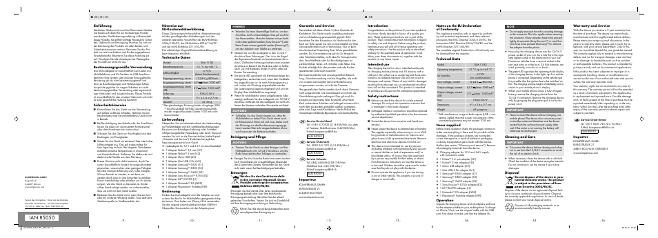 Silvercrest SLM 11 B2 User Manual | Page 2 / 2