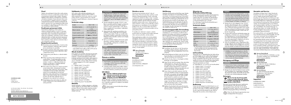 Silvercrest SLM 11 B2 User Manual | Page 2 / 2