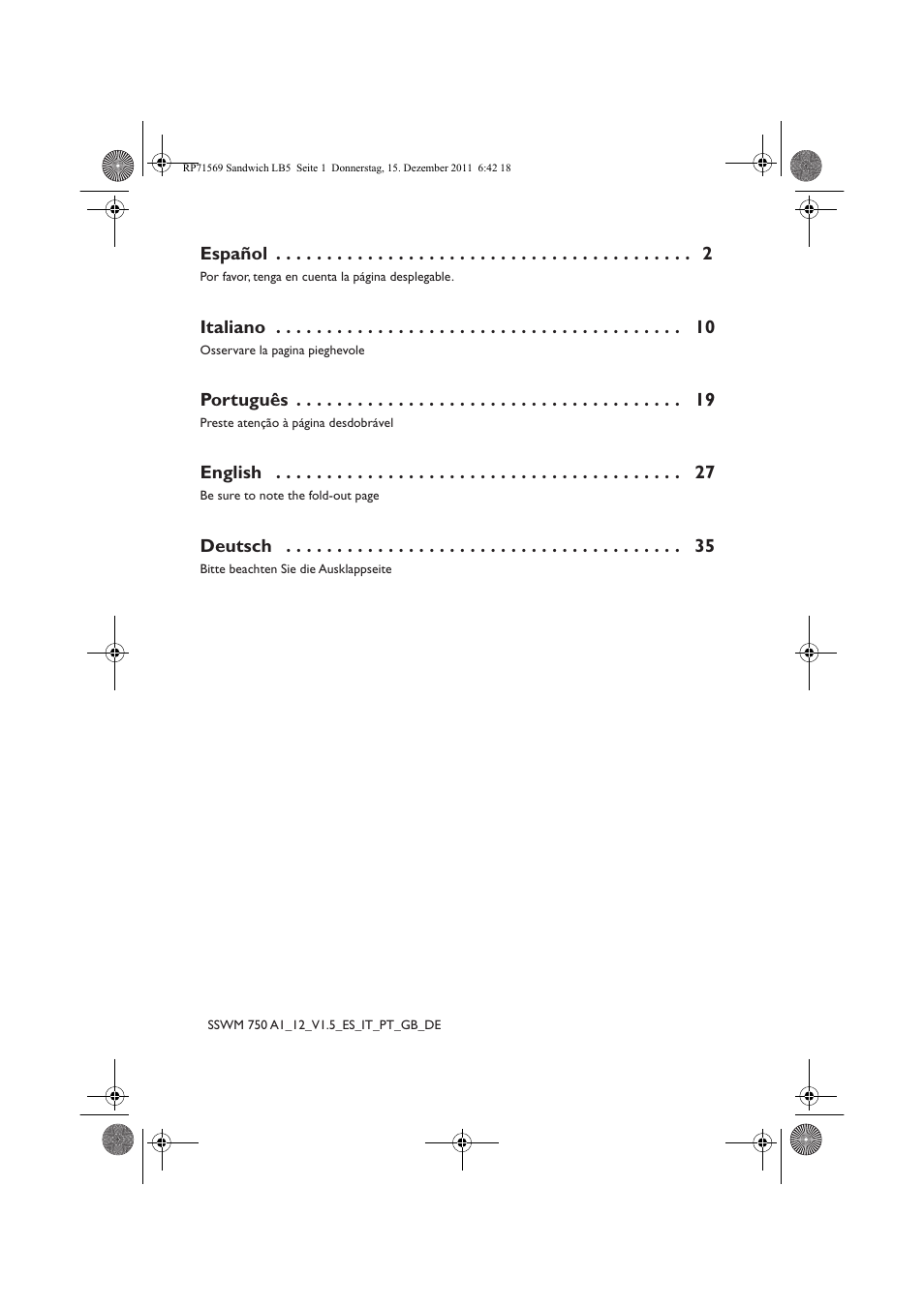 Silvercrest SSWMD 750 A1 User Manual | Page 2 / 46