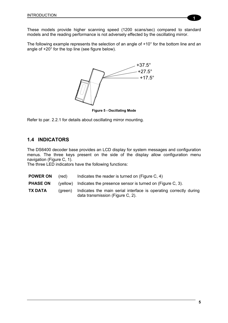 Indicators | Datalogic Scanning DS6400 User Manual | Page 21 / 122