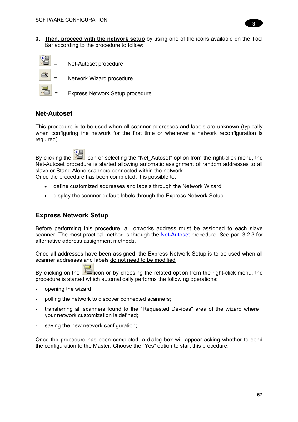 Net-autoset, Express network setup | Datalogic Scanning DS6400 User Manual | Page 73 / 122