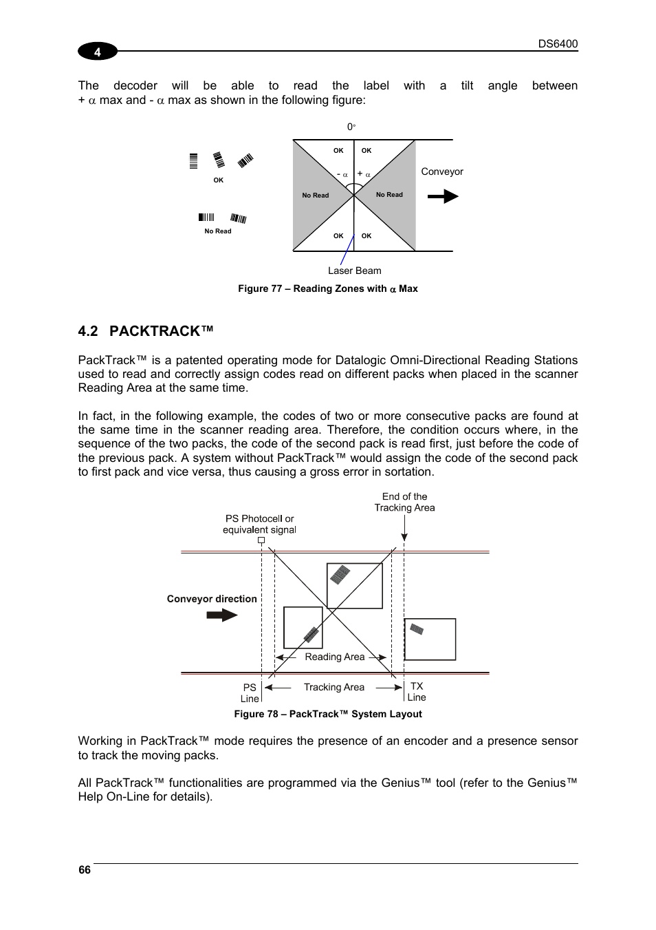 Packtrack, 2 packtrack | Datalogic Scanning DS6400 User Manual | Page 82 / 122