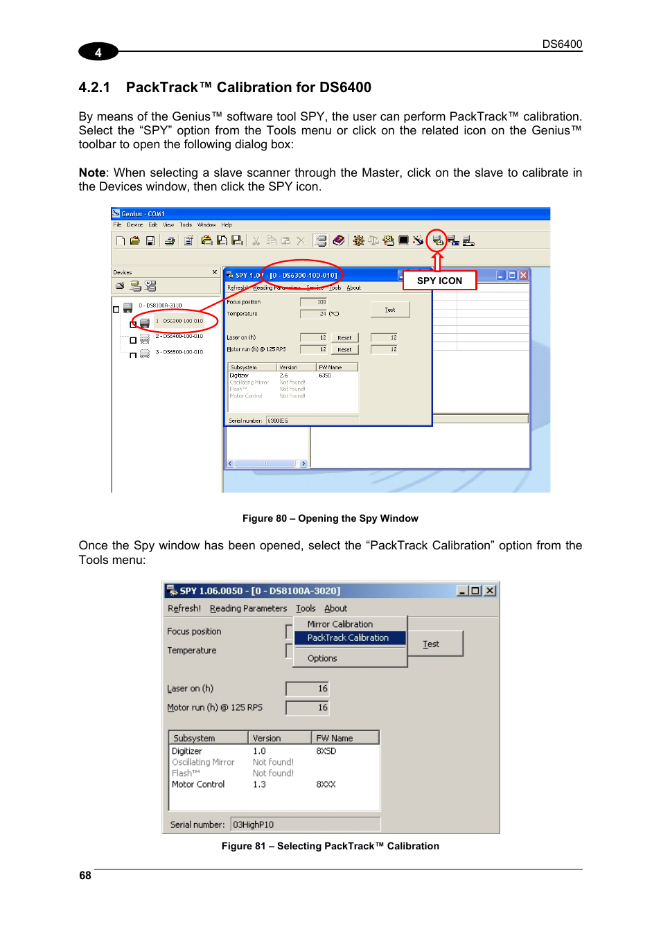 Packtrack™ calibration for ds6400, R. 4.2.1 | Datalogic Scanning DS6400 User Manual | Page 84 / 122