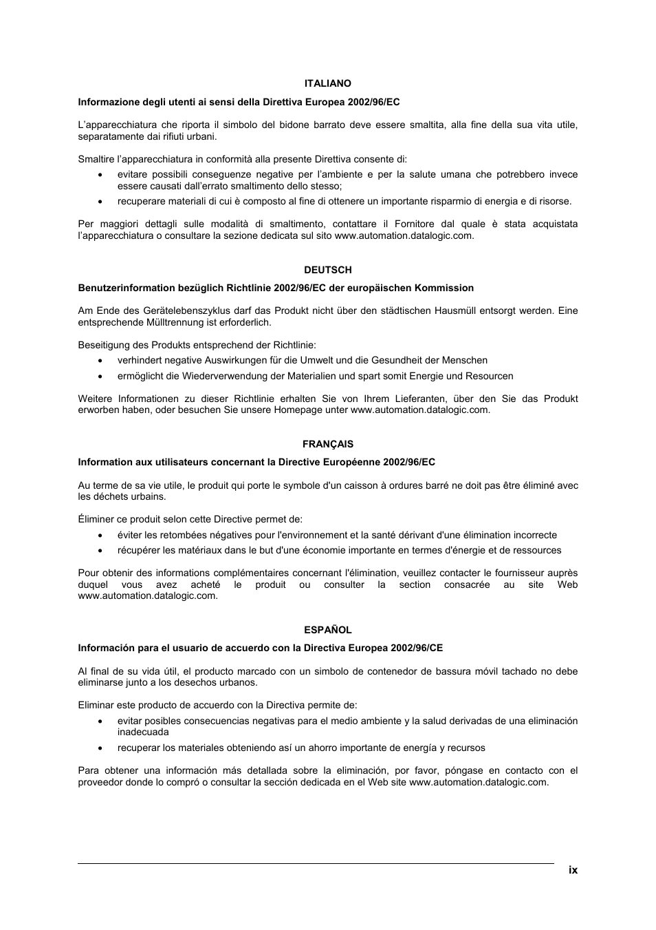 Datalogic Scanning DS6400 User Manual | Page 9 / 122