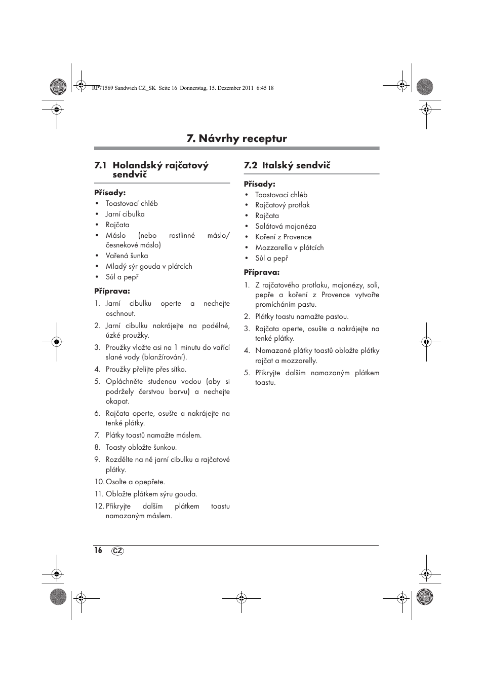 Návrhy receptur | Silvercrest SSWMD 750 A1 User Manual | Page 18 / 38
