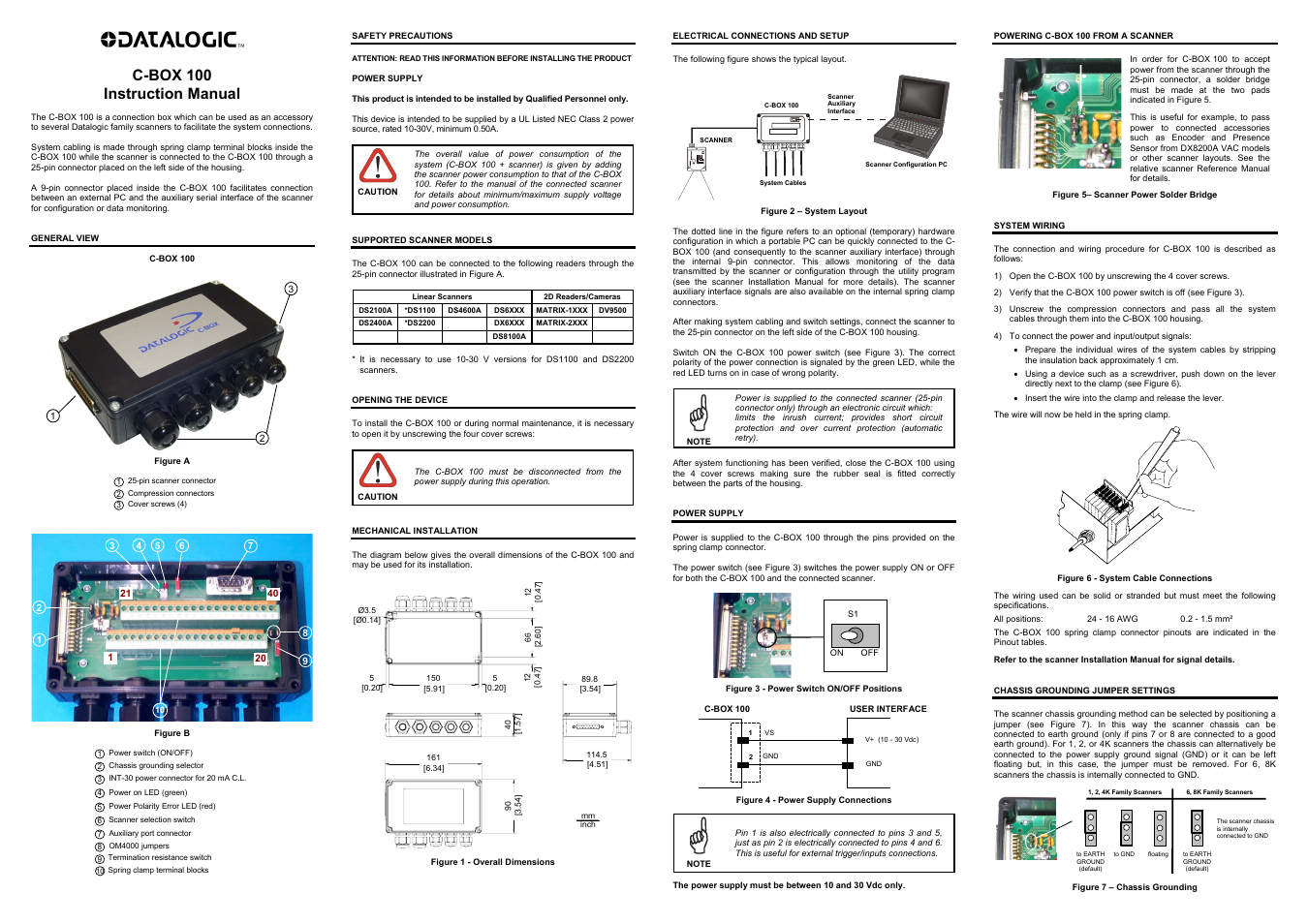 Datalogic Scanning Connection Box C-BOX 100 User Manual | 2 pages