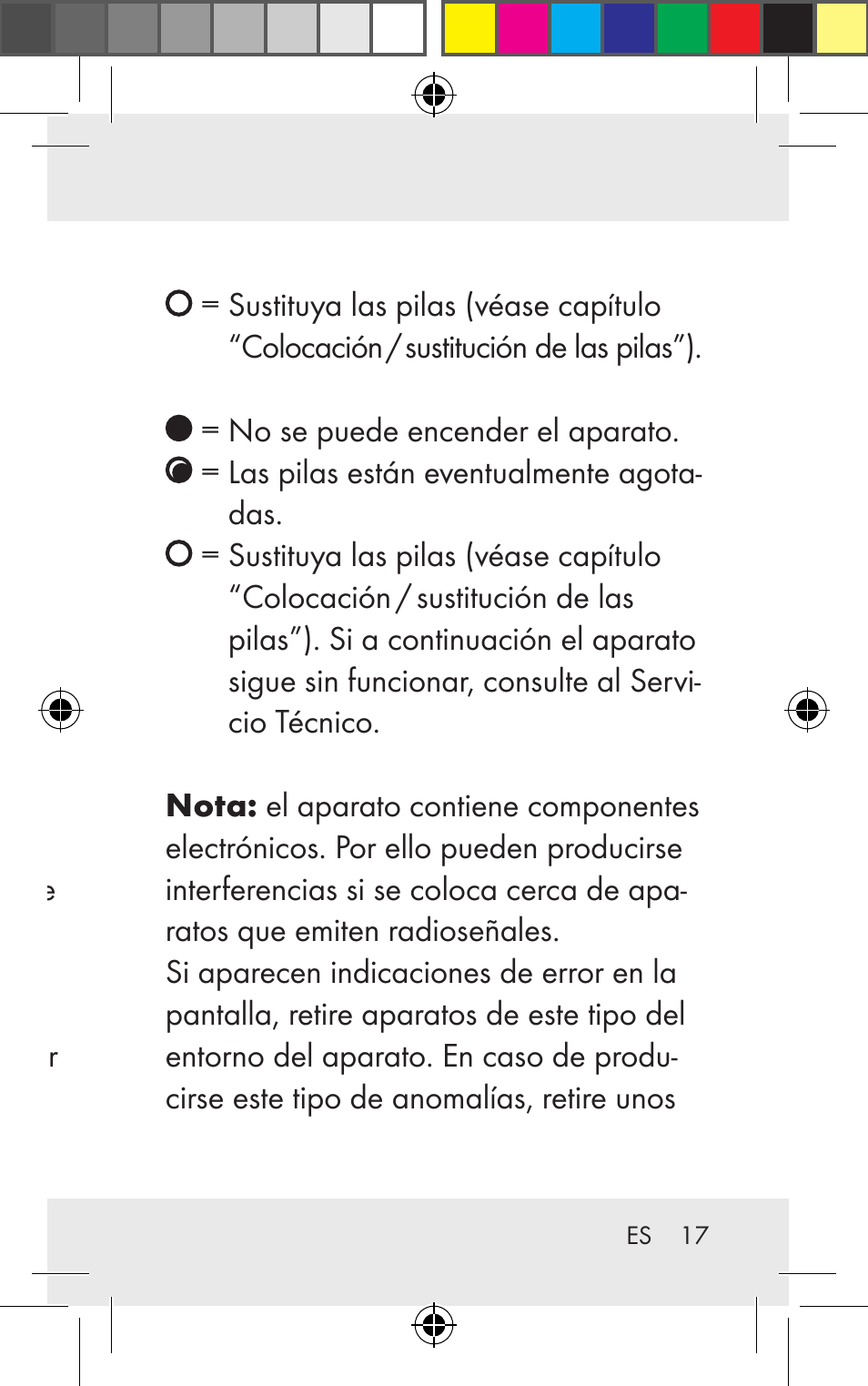 Corregir errores | Silvercrest Z31123 User Manual | Page 17 / 84