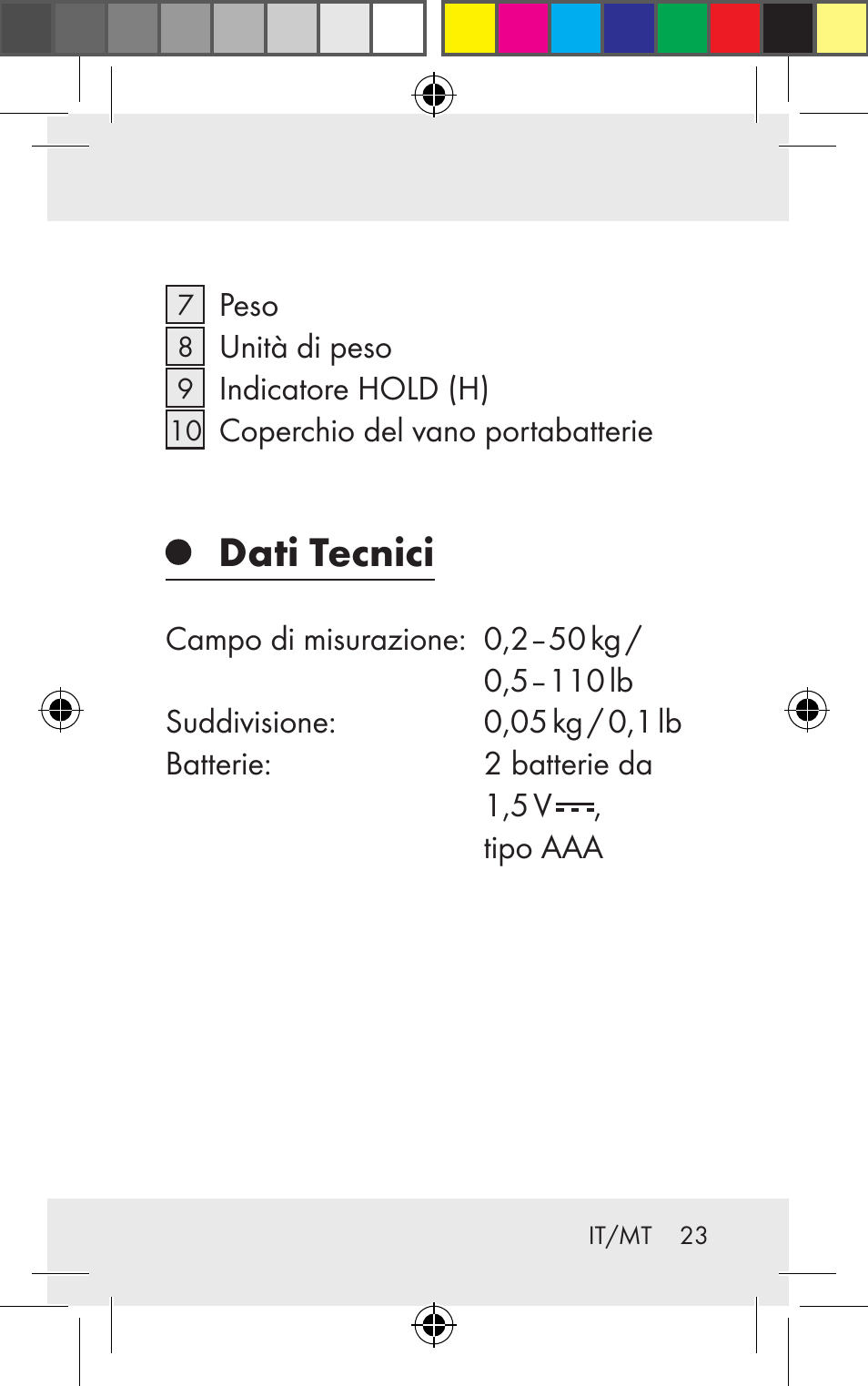 Descrizione dei componenti, Dati tecnici | Silvercrest Z31123 User Manual | Page 23 / 84