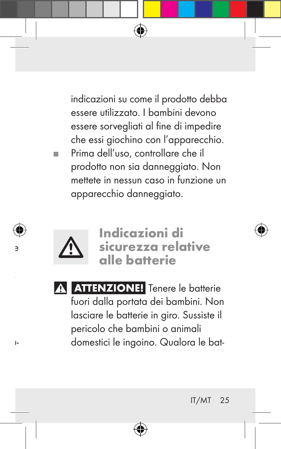 Contenuto della confezione, Avvertenze di sicurezza, Indicazioni di sicurezza relative alle batterie | Silvercrest Z31123 User Manual | Page 25 / 84