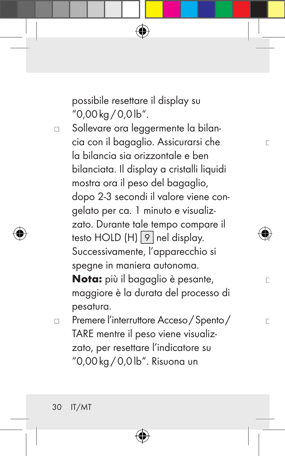 Commutazione dell’unità di peso | Silvercrest Z31123 User Manual | Page 30 / 84