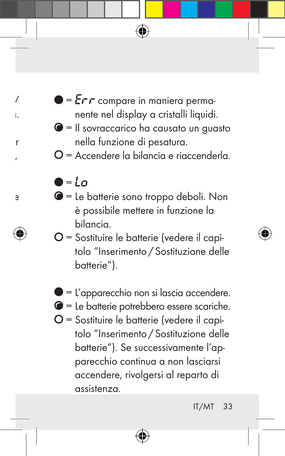 Eliminazione dei guasti | Silvercrest Z31123 User Manual | Page 33 / 84