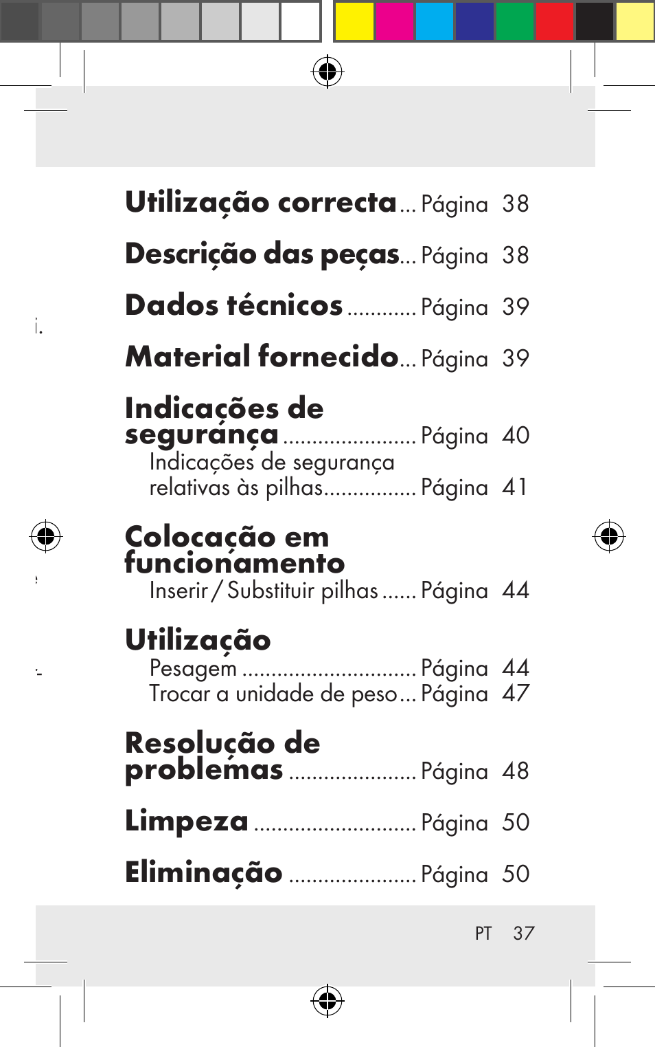 Utilização correcta, Descrição das peças, Dados técnicos | Material fornecido, Indicações de segurança, Colocação em funcionamento, Utilização, Resolução de problemas, Limpeza, Eliminação | Silvercrest Z31123 User Manual | Page 37 / 84