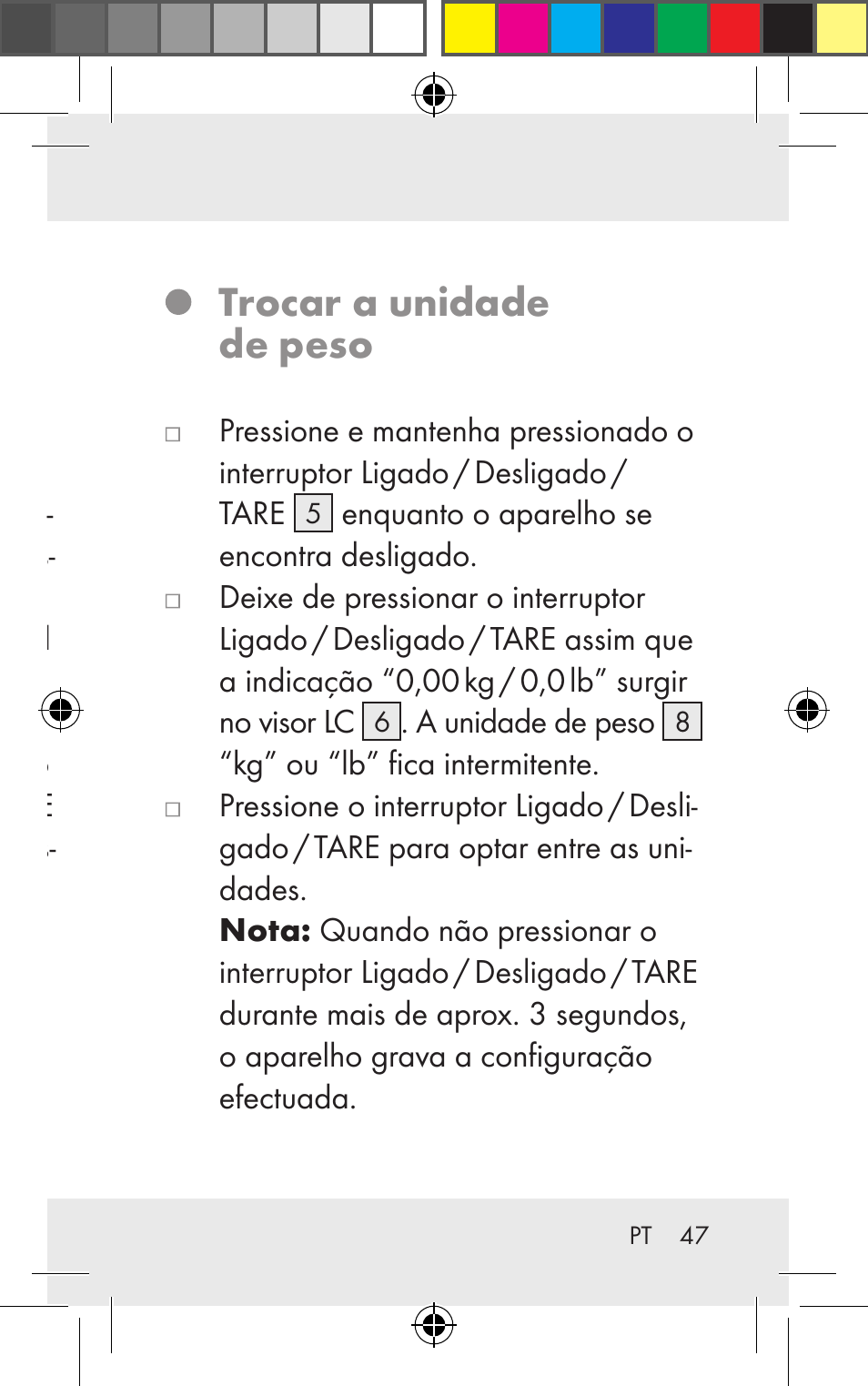 Trocar a unidade de peso | Silvercrest Z31123 User Manual | Page 47 / 84