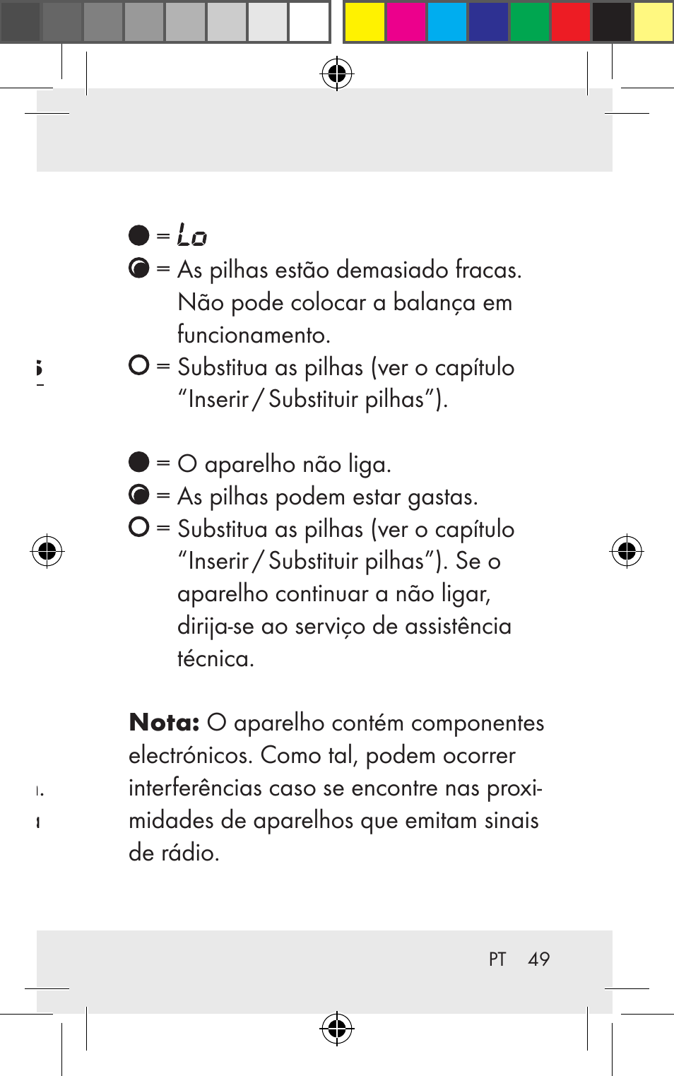 Resolução de problemas | Silvercrest Z31123 User Manual | Page 49 / 84