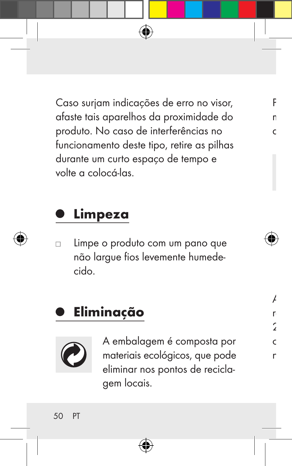 Limpeza, Eliminação | Silvercrest Z31123 User Manual | Page 50 / 84