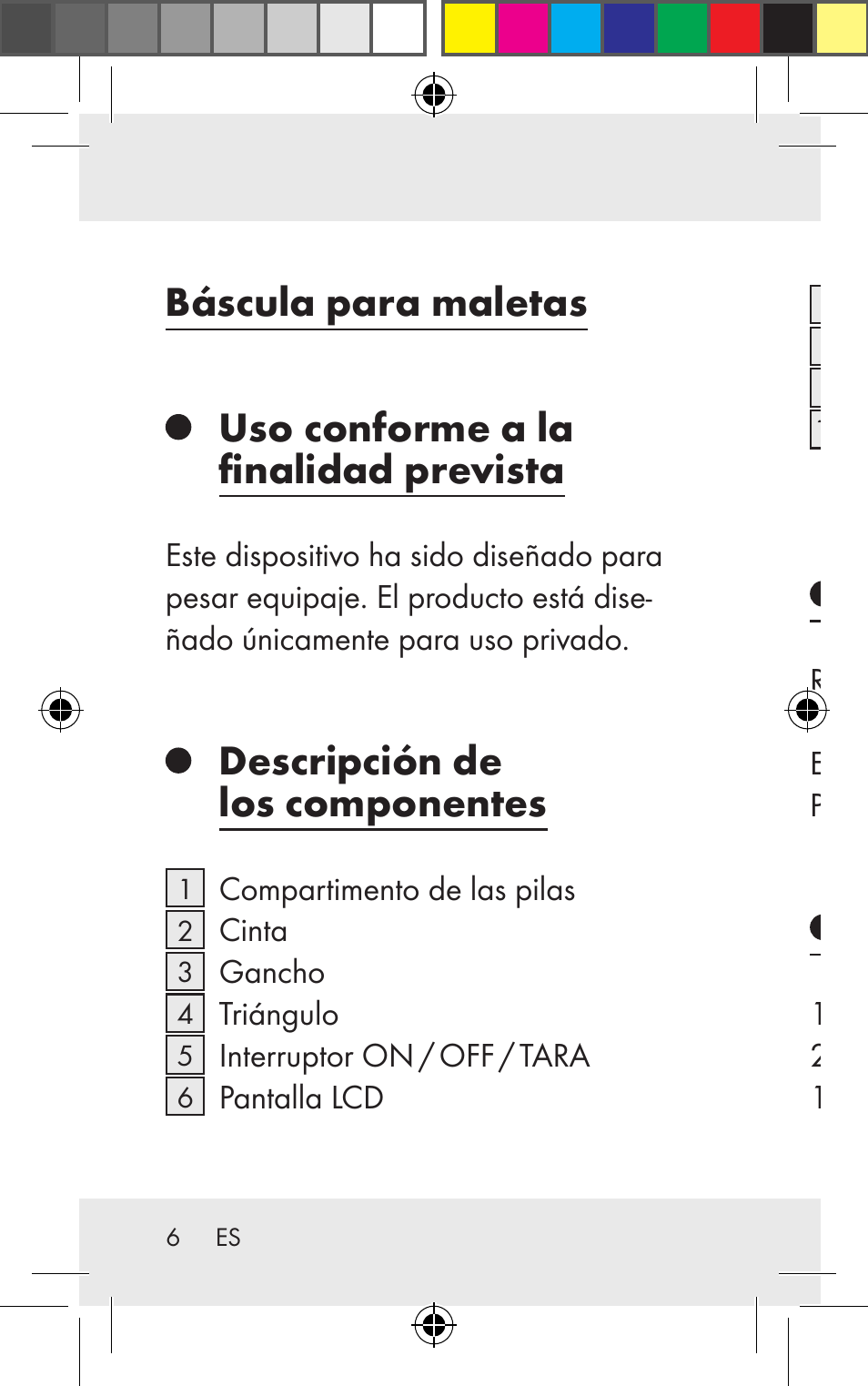 Descripción de los componentes, Características técnicas, Volumen de suministro | Silvercrest Z31123 User Manual | Page 6 / 84