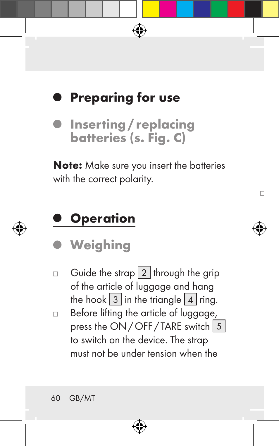 Operation weighing | Silvercrest Z31123 User Manual | Page 60 / 84