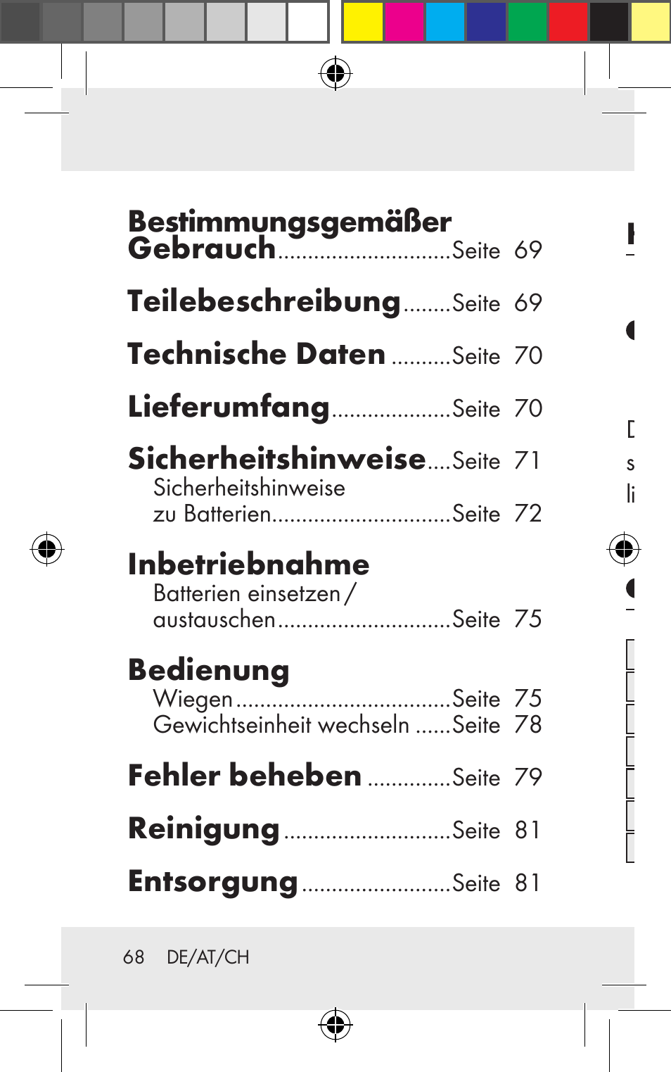 Bestimmungsgemäßer gebrauch, Teilebeschreibung, Technische daten | Lieferumfang, Sicherheitshinweise, Inbetriebnahme, Bedienung, Fehler beheben, Reinigung, Entsorgung | Silvercrest Z31123 User Manual | Page 68 / 84