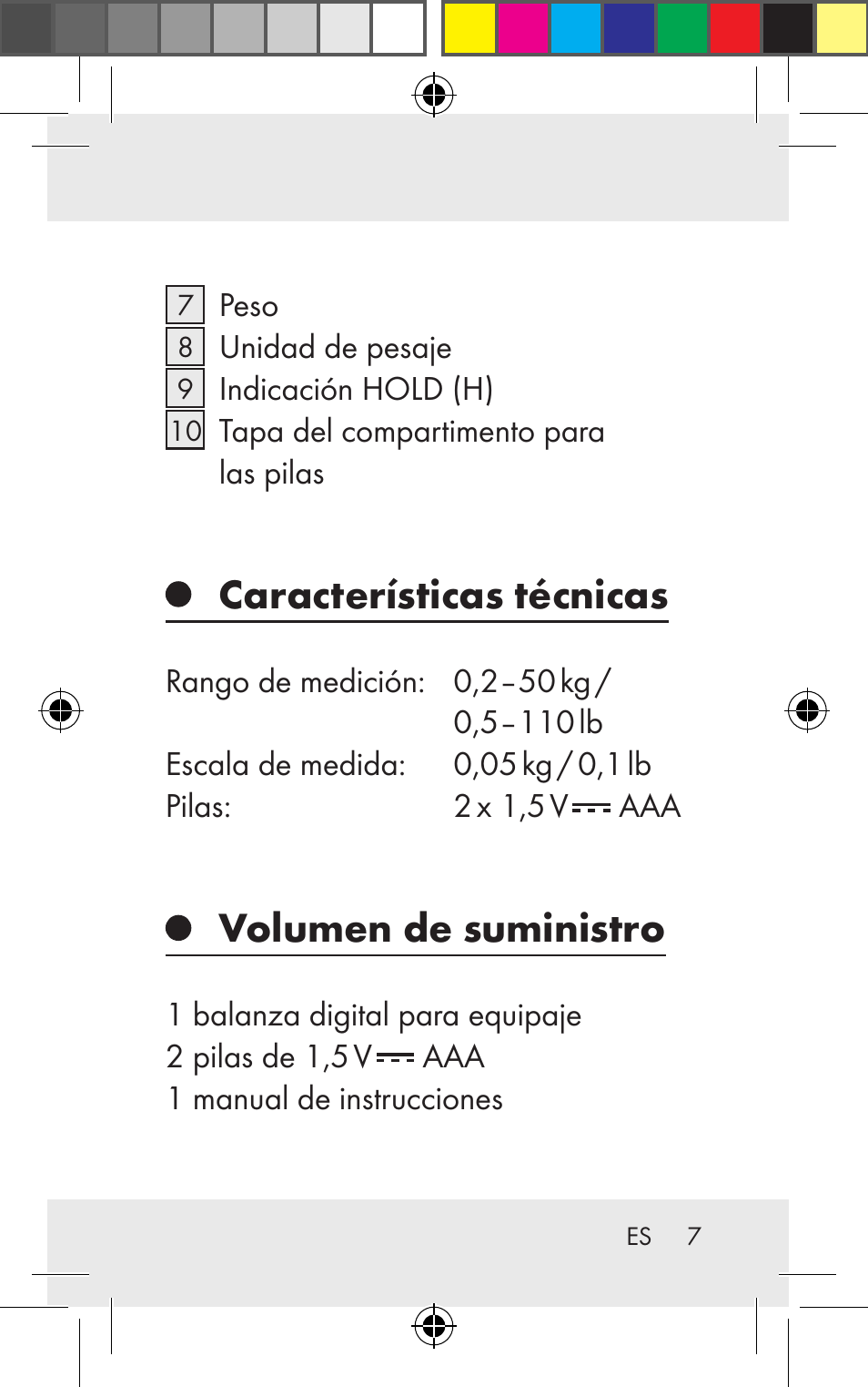 Descripción de los componentes, Características técnicas, Volumen de suministro | Silvercrest Z31123 User Manual | Page 7 / 84