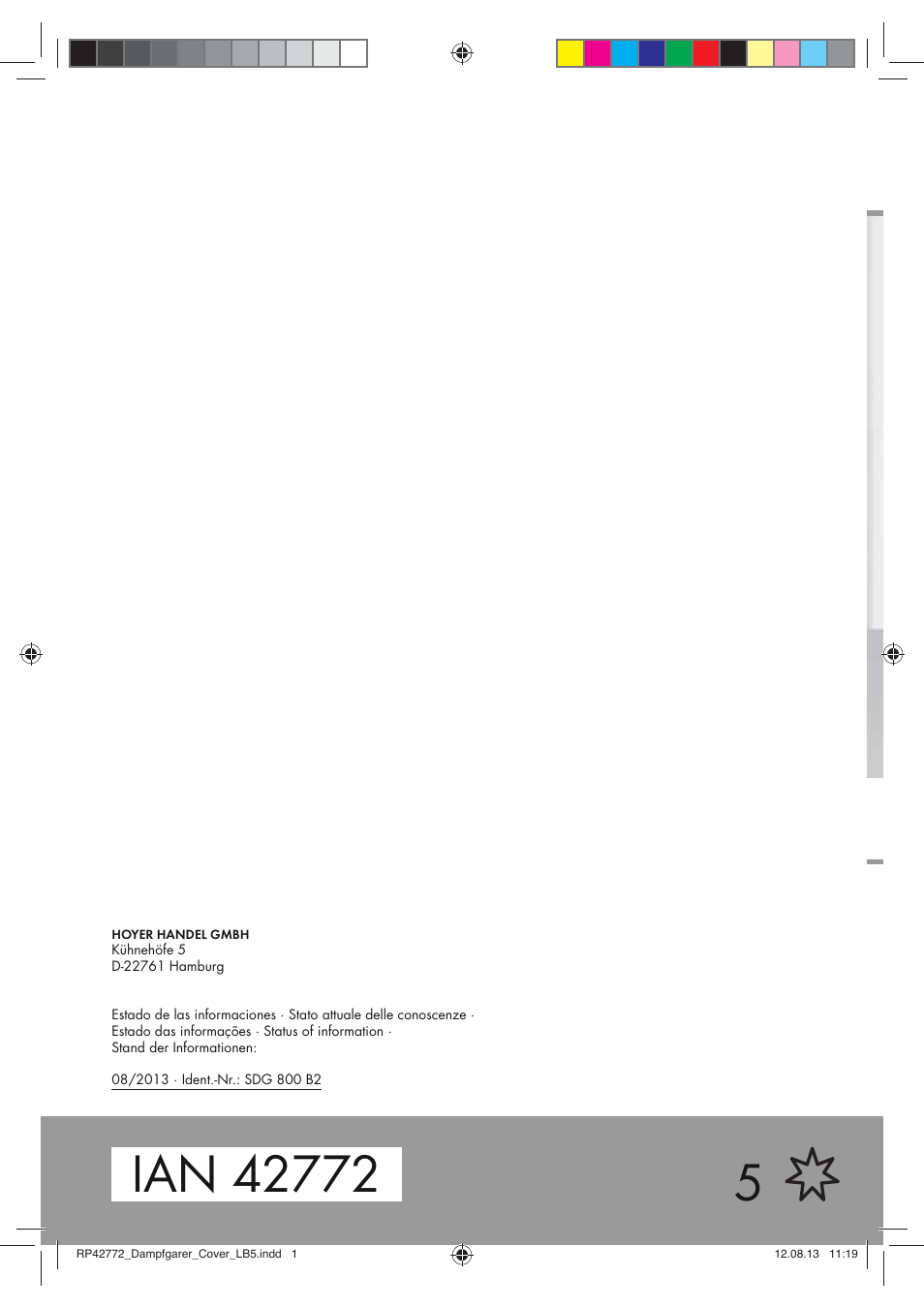 Silvercrest SDG 800 B2 User Manual | Page 98 / 98