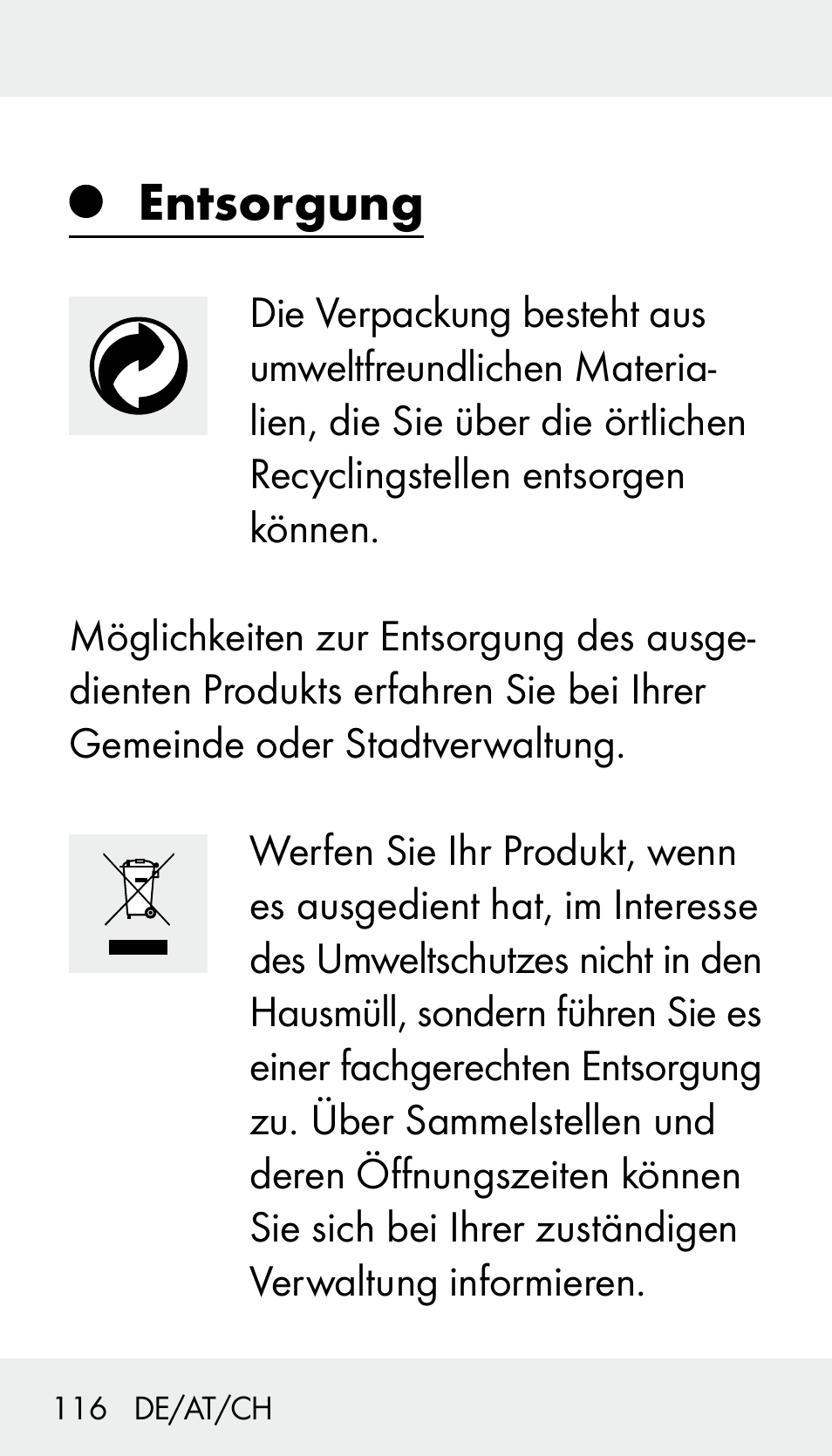 Entsorgung | Silvercrest Z31894 User Manual | Page 116 / 120