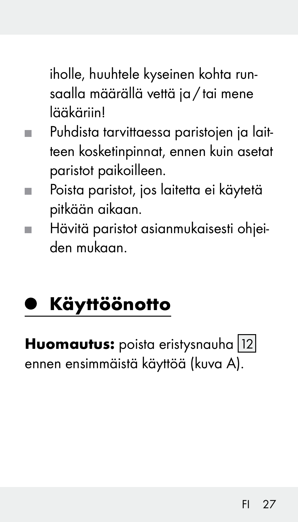 Käyttöönotto | Silvercrest Z31894 User Manual | Page 27 / 120