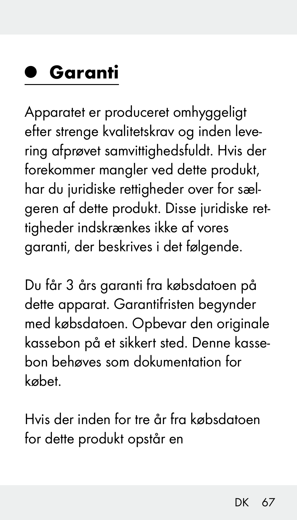 Garanti | Silvercrest Z31894 User Manual | Page 67 / 120