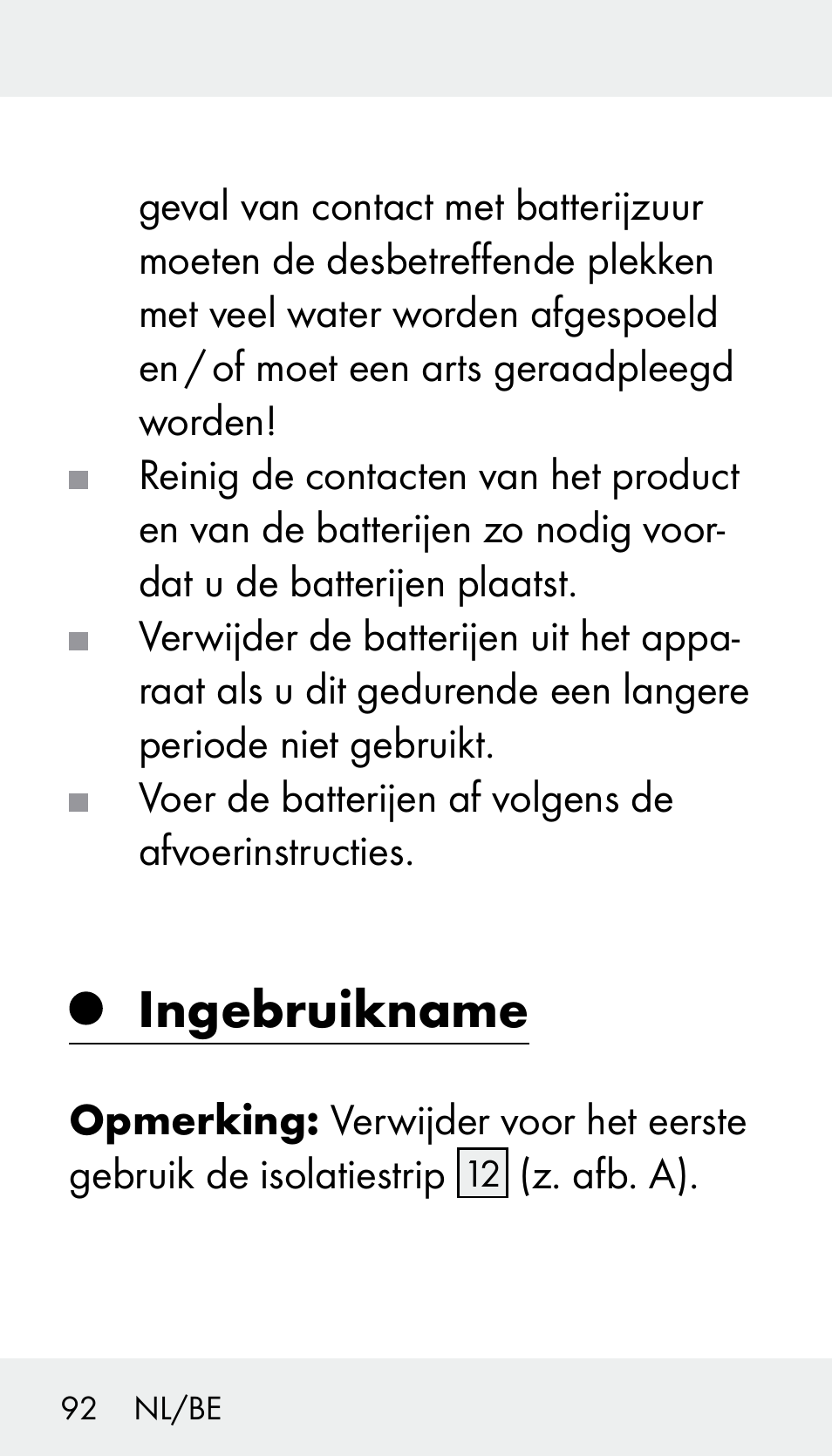Ingebruikname | Silvercrest Z31894 User Manual | Page 92 / 120