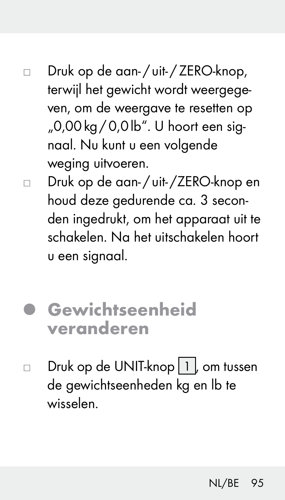 Gewichtseenheid veranderen | Silvercrest Z31894 User Manual | Page 95 / 120