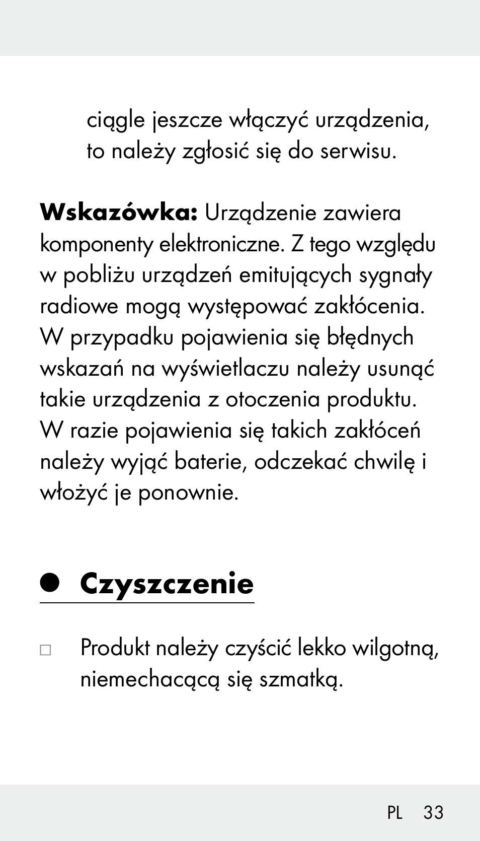 Czyszczenie | Silvercrest Z31894 User Manual | Page 33 / 122