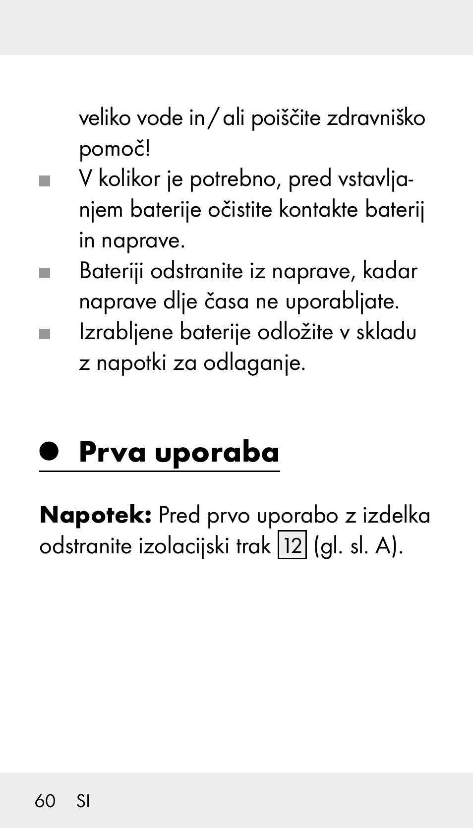 Prva uporaba | Silvercrest Z31894 User Manual | Page 60 / 122