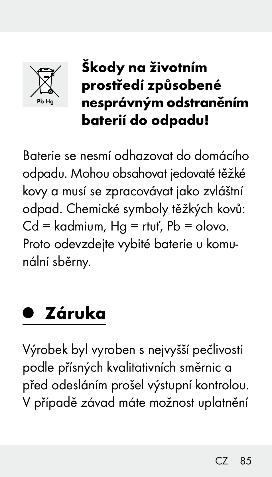 Záruka | Silvercrest Z31894 User Manual | Page 85 / 122