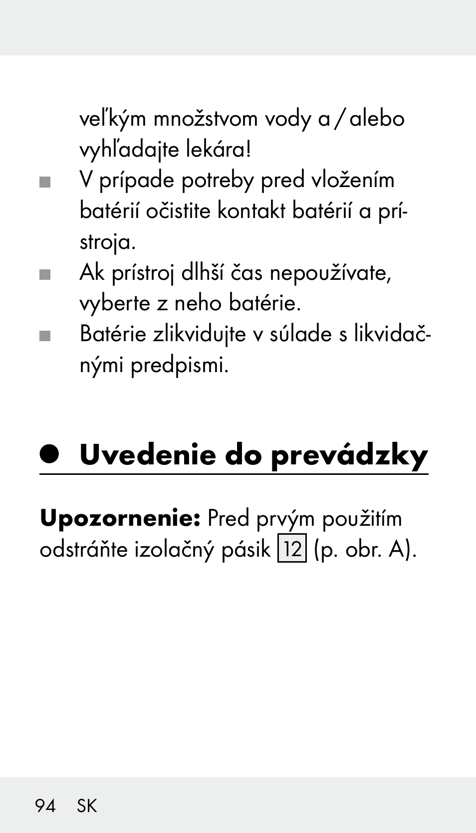 Uvedenie do prevádzky | Silvercrest Z31894 User Manual | Page 94 / 122