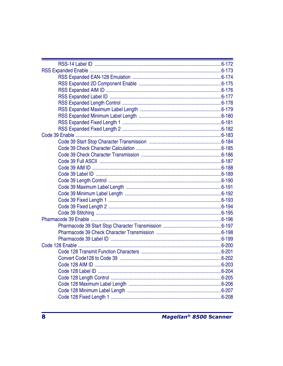 Datalogic Scanning MAGELLAN 8500 User Manual | Page 10 / 436