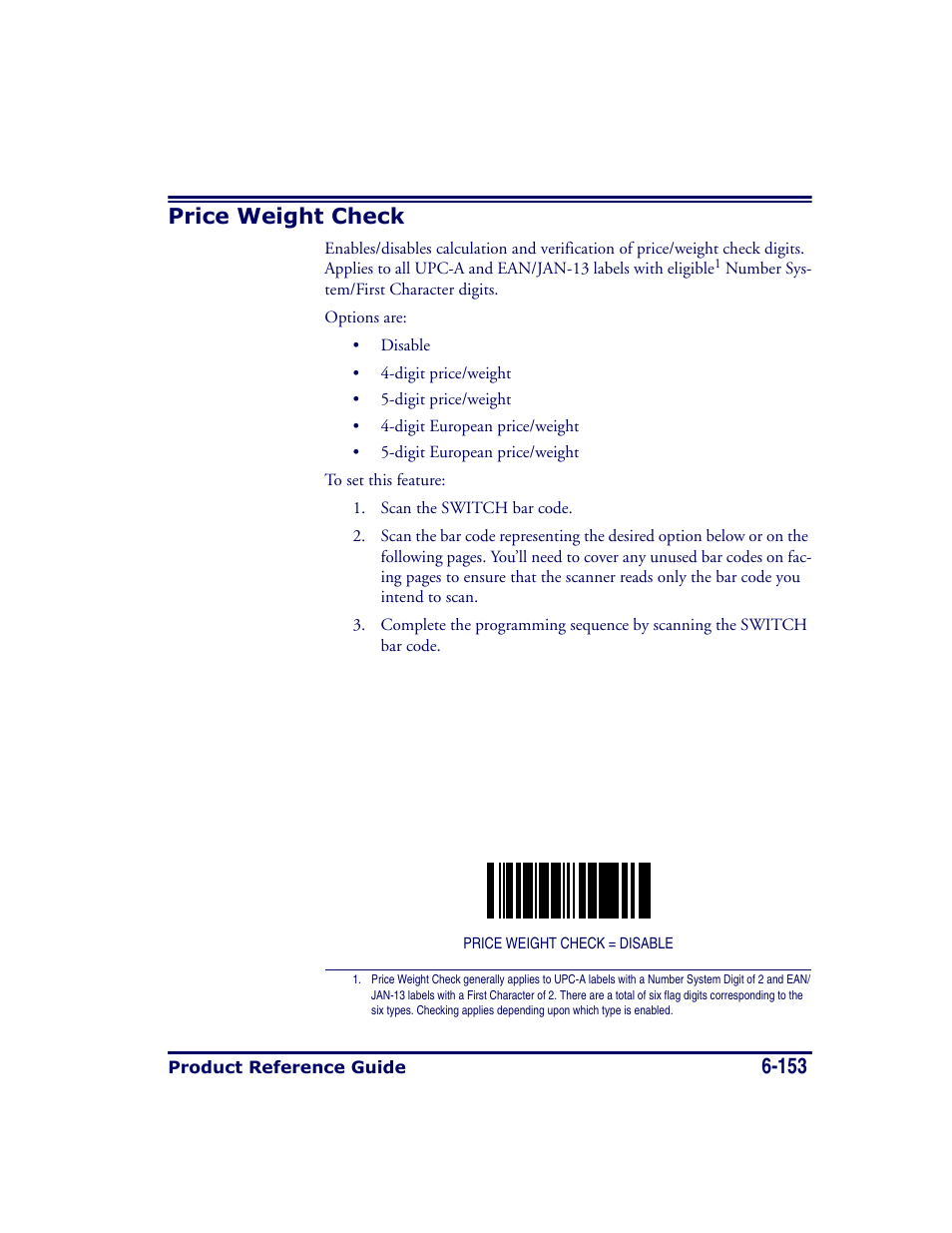 Price weight check, Price weight check -153, 153 price weight check | Datalogic Scanning MAGELLAN 8500 User Manual | Page 259 / 436