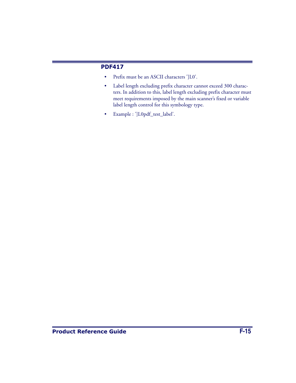 Pdf417, F-15 | Datalogic Scanning MAGELLAN 8500 User Manual | Page 431 / 436