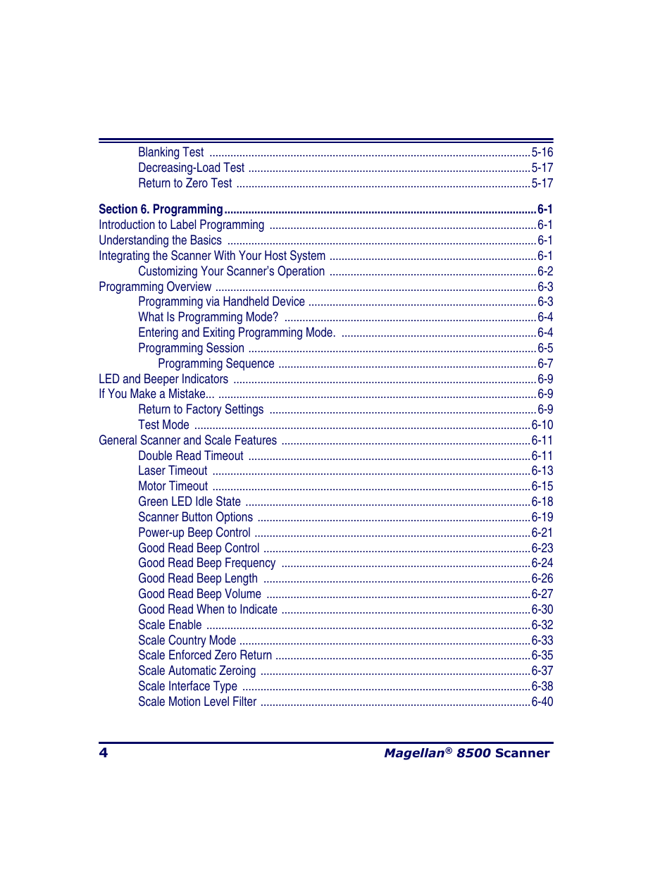 Datalogic Scanning MAGELLAN 8500 User Manual | Page 6 / 436