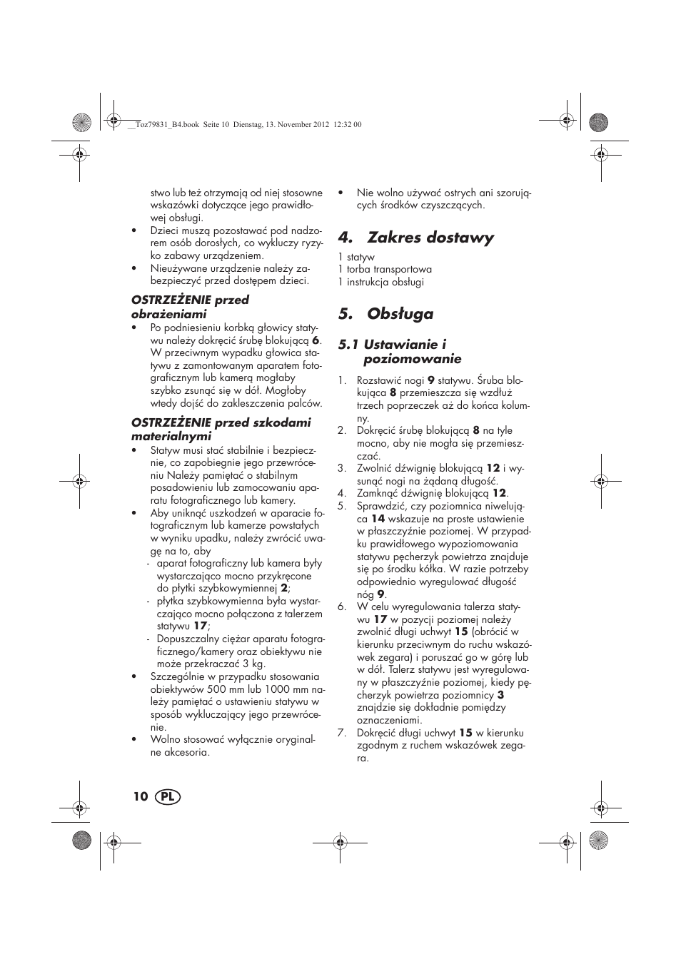 Zakres dostawy, Obs uga | Silvercrest SSD 3000 A1 User Manual | Page 12 / 50