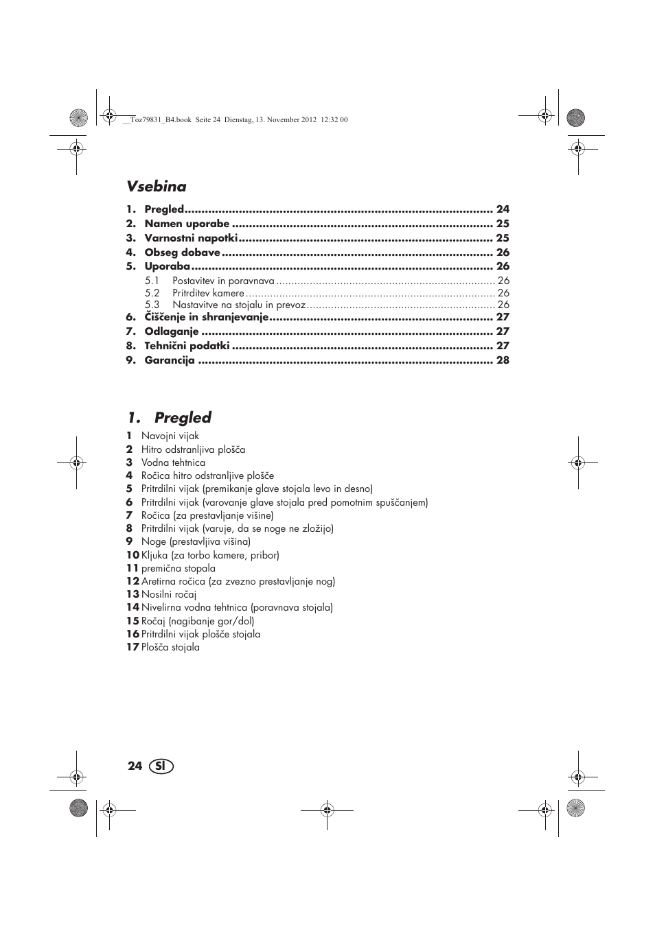 Vsebina, Pregled | Silvercrest SSD 3000 A1 User Manual | Page 26 / 50