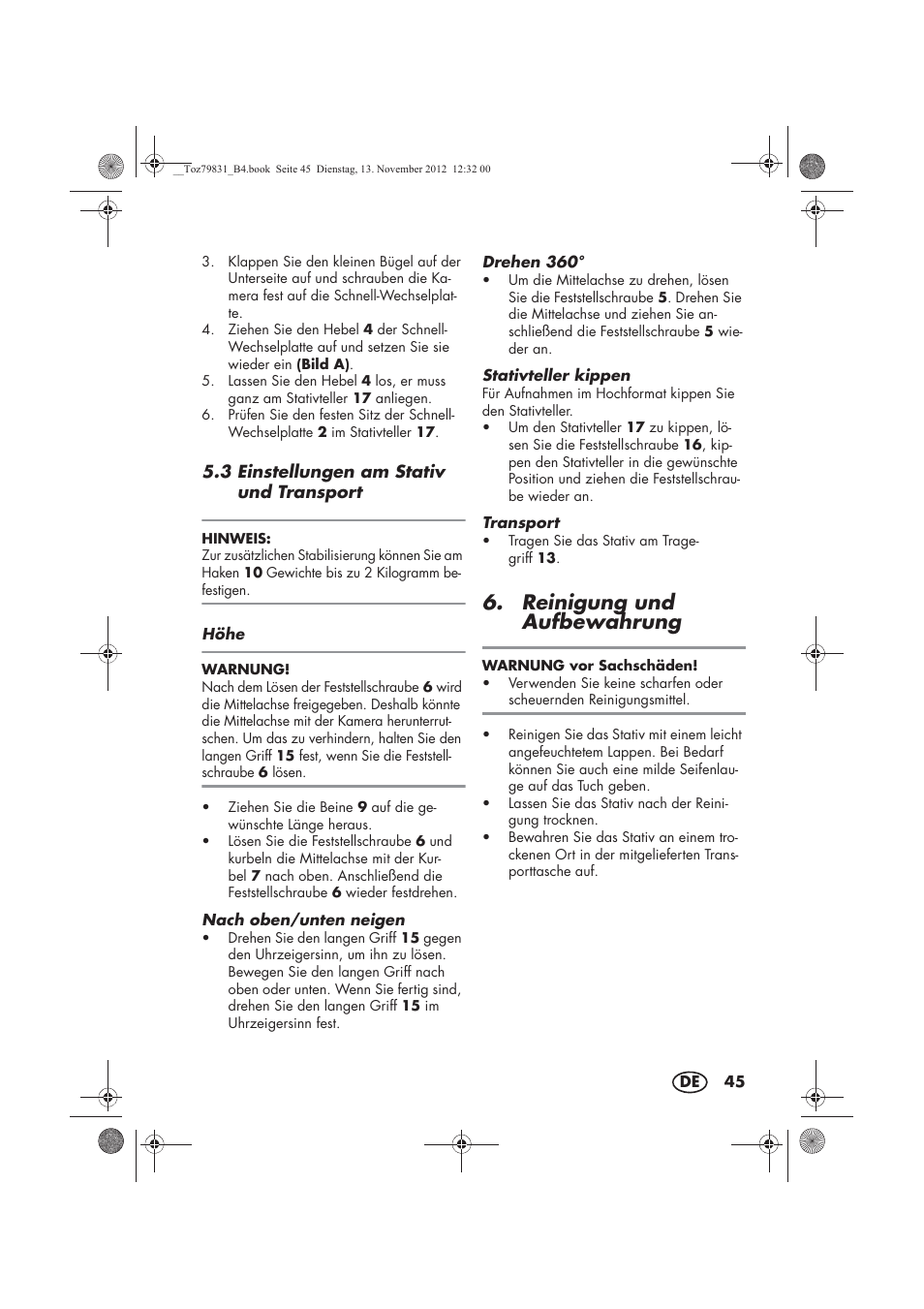 Reinigung und aufbewahrung | Silvercrest SSD 3000 A1 User Manual | Page 47 / 50