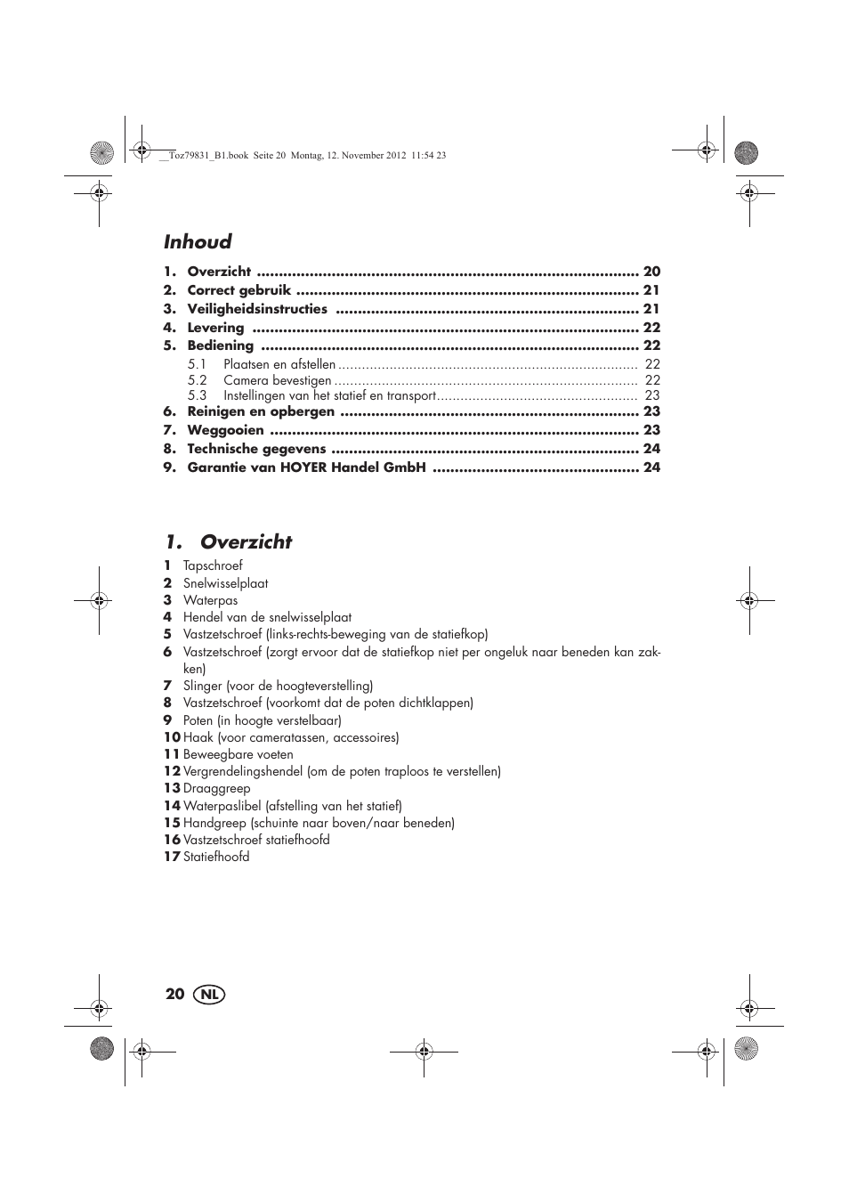 Inhoud, Overzicht | Silvercrest SSD 3000 A1 User Manual | Page 22 / 34