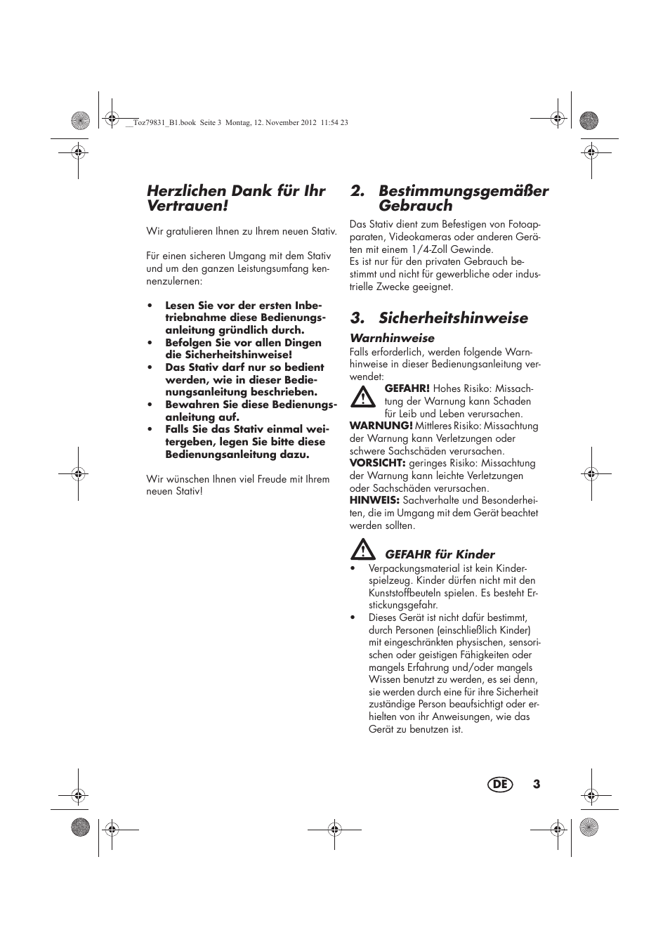 Herzlichen dank für ihr vertrauen, Bestimmungsgemäßer gebrauch, Sicherheitshinweise | Silvercrest SSD 3000 A1 User Manual | Page 5 / 34