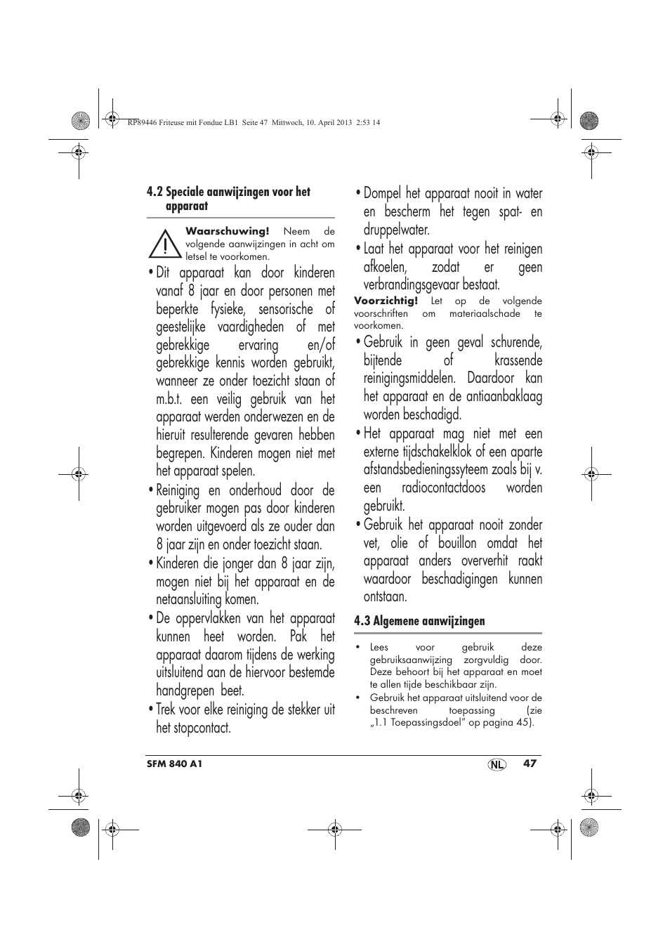 Silvercrest SFM 840 A1 User Manual | Page 49 / 74