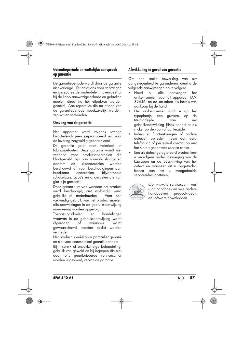 Silvercrest SFM 840 A1 User Manual | Page 59 / 74
